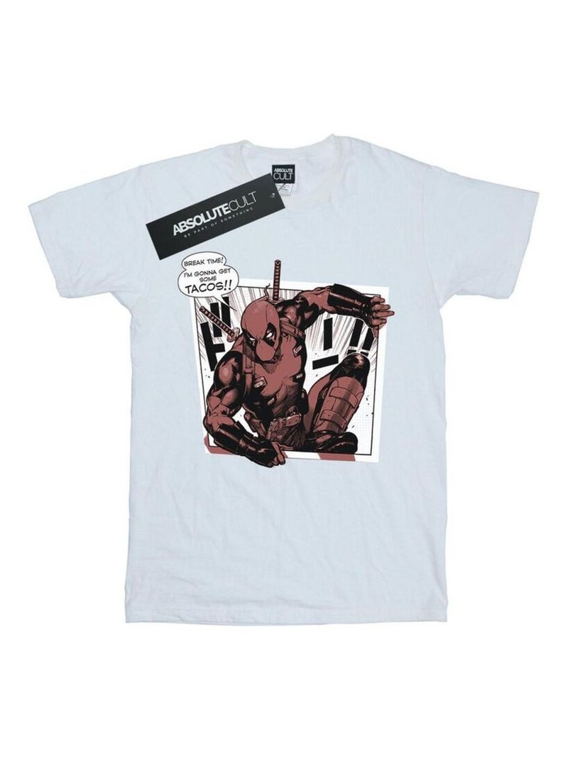 Marvel - T-shirt BREAKTIME TACOS Blanc - Kiabi