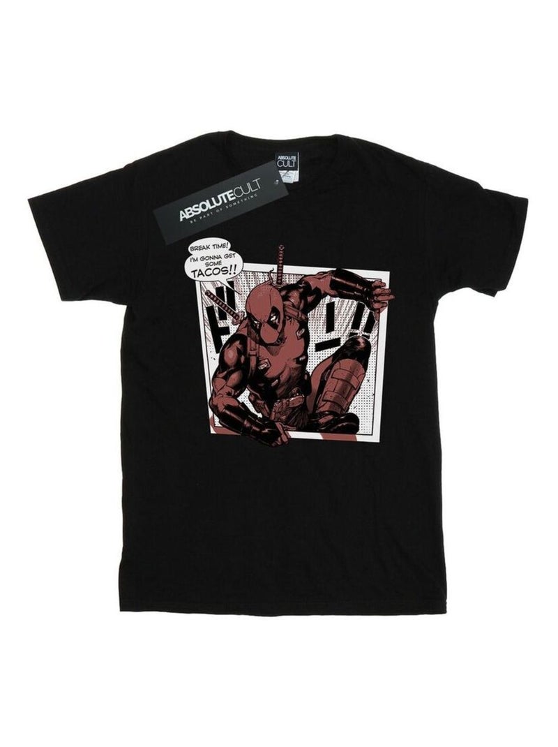 Marvel - T-shirt BREAKTIME TACOS Noir - Kiabi