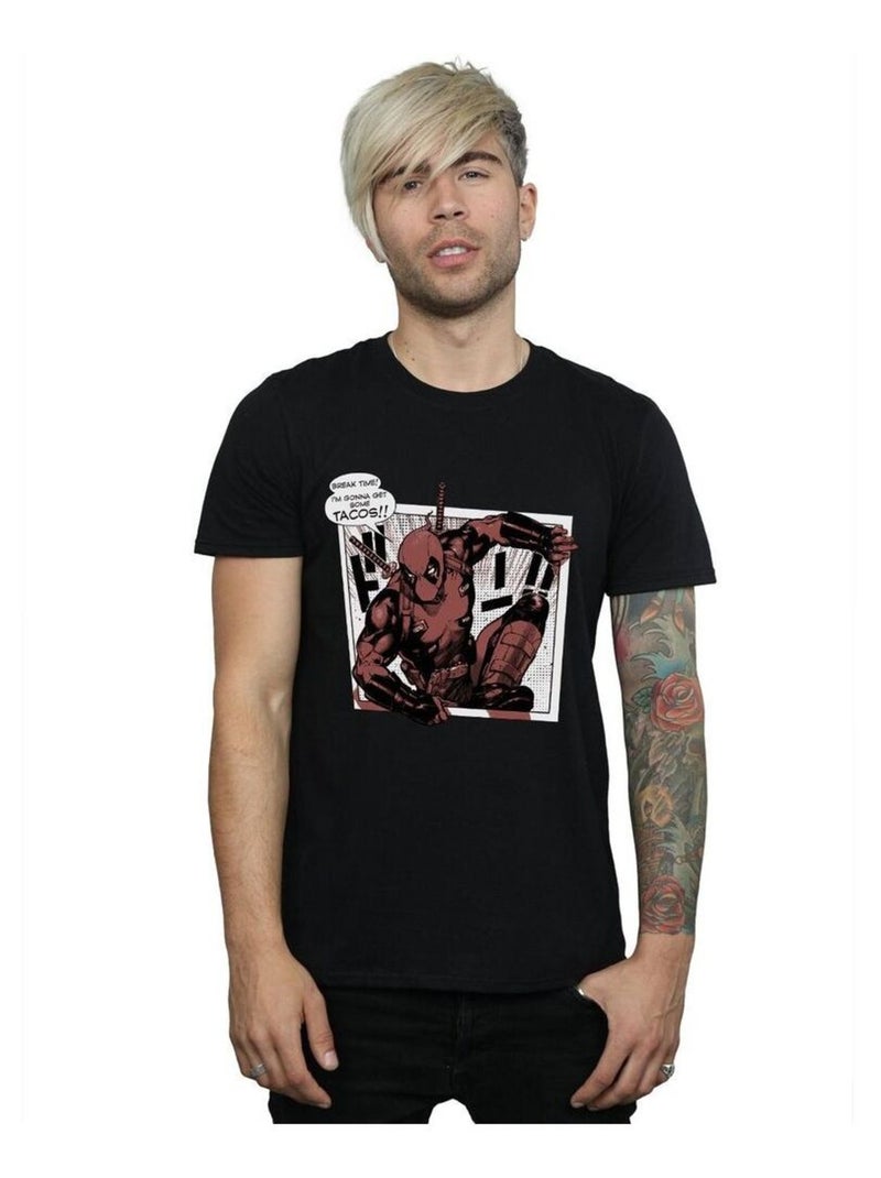 Marvel - T-shirt BREAKTIME TACOS Noir - Kiabi