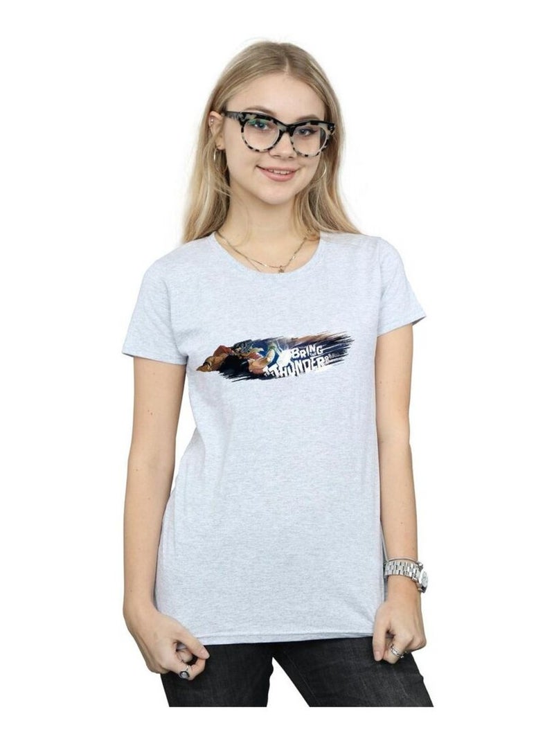Marvel - T-shirt BRING THE THUNDER Gris chiné - Kiabi