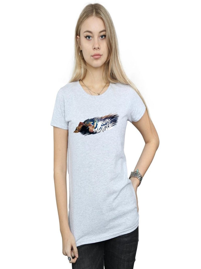 Marvel - T-shirt BRING THE THUNDER Gris chiné - Kiabi