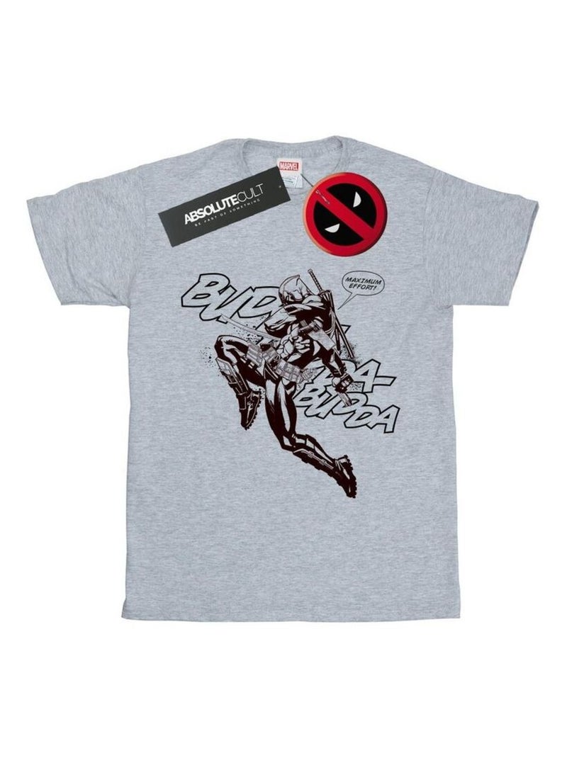 Marvel - T-shirt BUDDA BUDDA Gris chiné - Kiabi