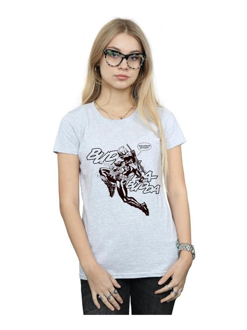 Marvel - T-shirt BUDDA BUDDA Gris chiné - Kiabi