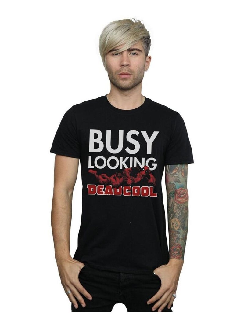 Marvel - T-shirt BUSY LOOKING DEADCOOL Noir - Kiabi