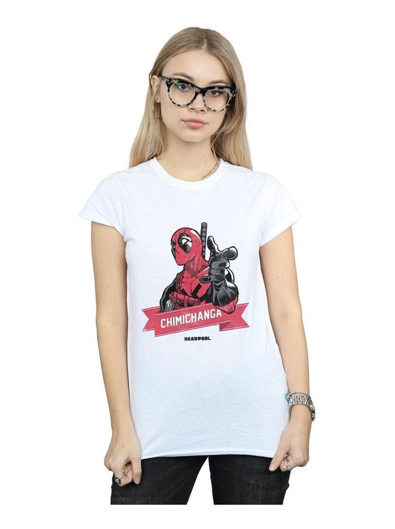 Marvel - T-shirt CHIMICHANGA FINGER Blanc - Kiabi