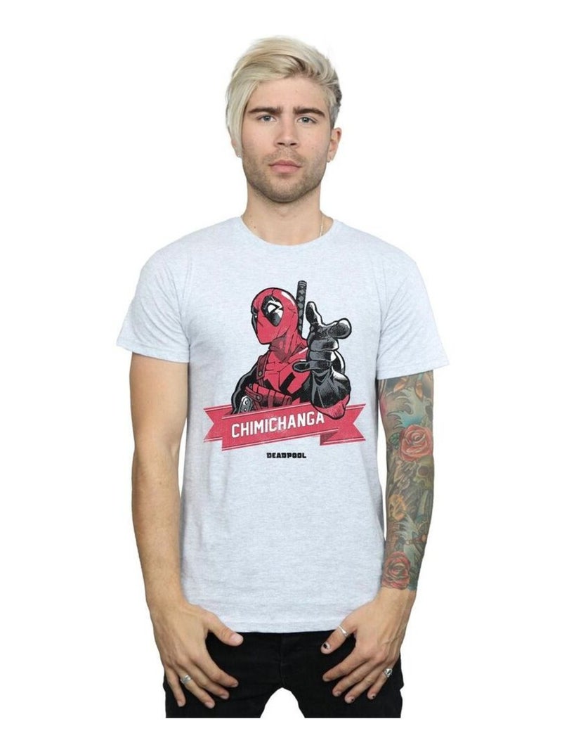 Marvel - T-shirt CHIMICHANGA FINGER Gris chiné - Kiabi