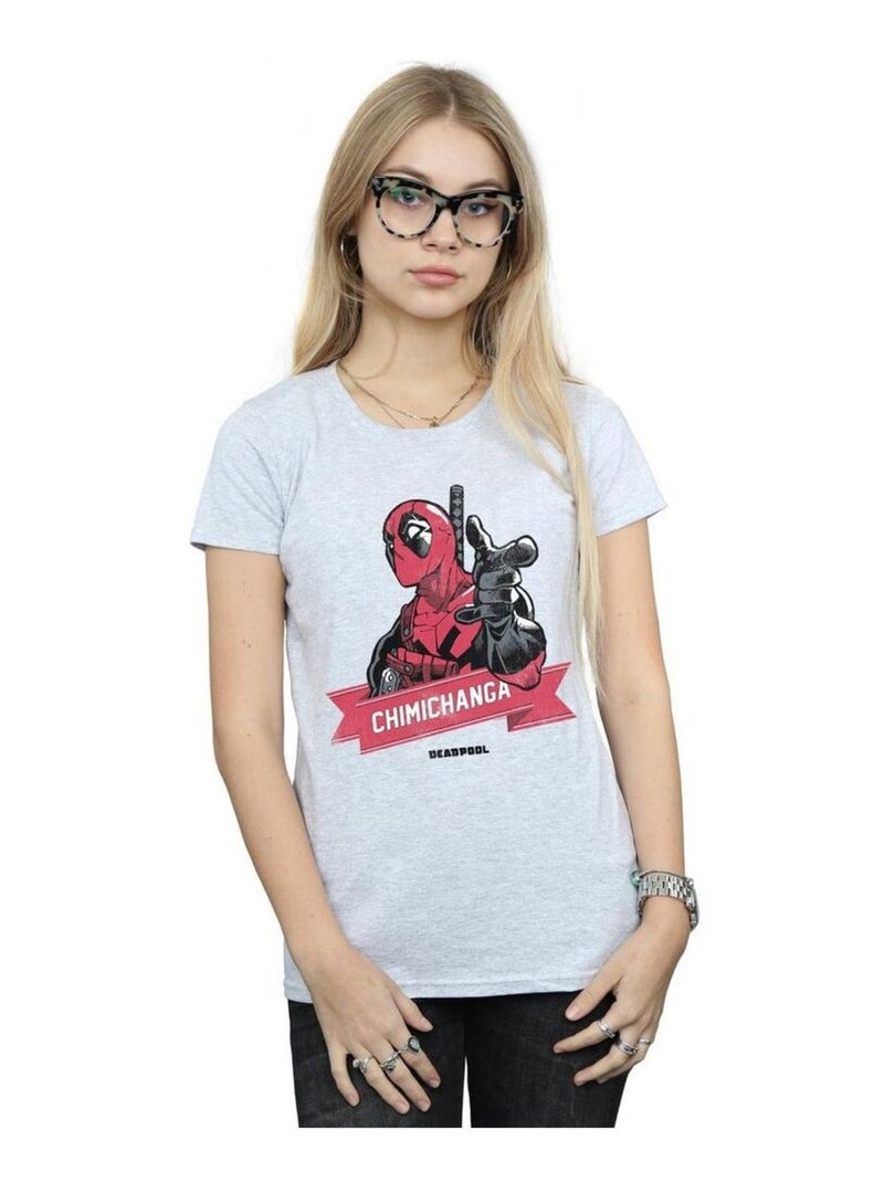 Marvel - T-shirt CHIMICHANGA FINGER Gris chiné - Kiabi
