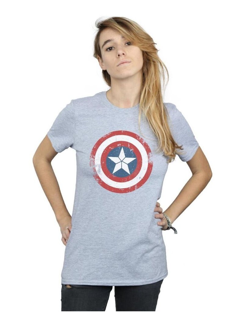 Marvel - T-shirt CIVIL WAR Gris chiné - Kiabi