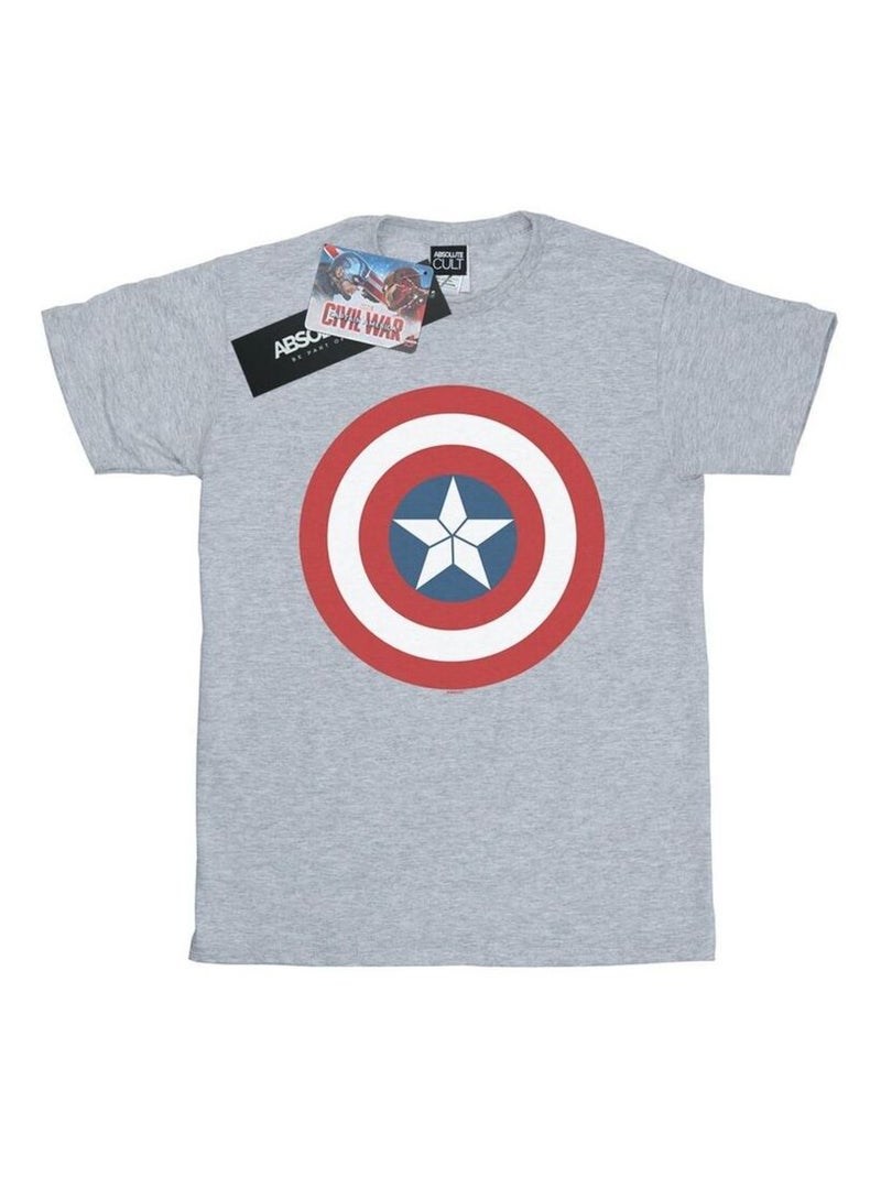 Marvel - T-shirt CIVIL WAR Gris chiné - Kiabi