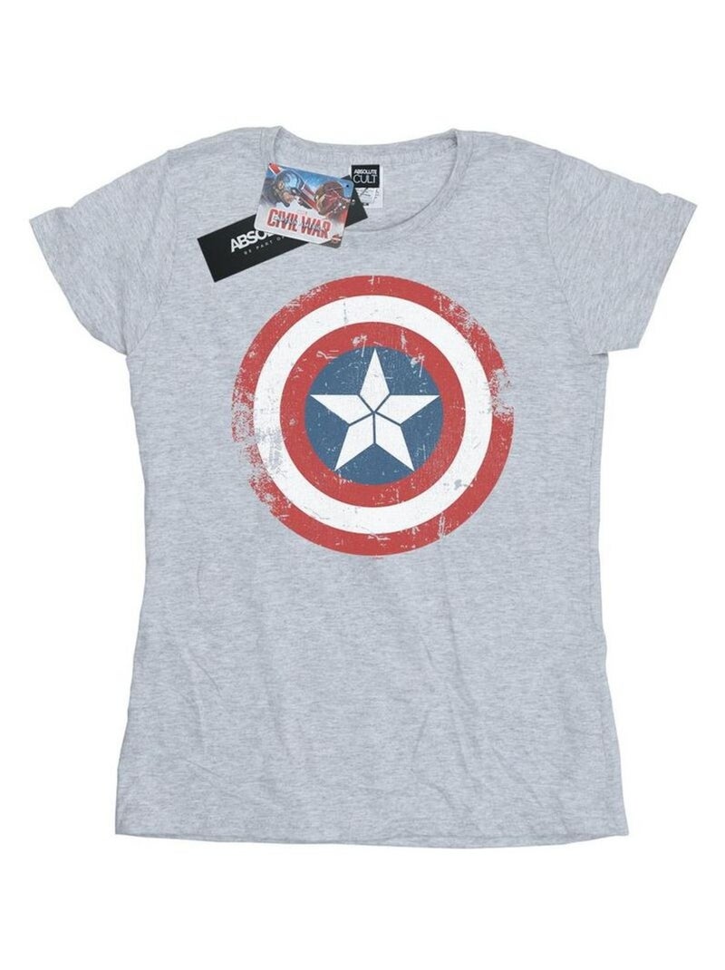 Marvel - T-shirt CIVIL WAR Gris chiné - Kiabi