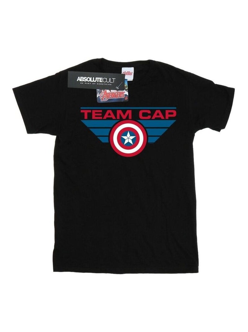 Marvel - T-shirt CIVIL WAR TEAM CAP Noir - Kiabi