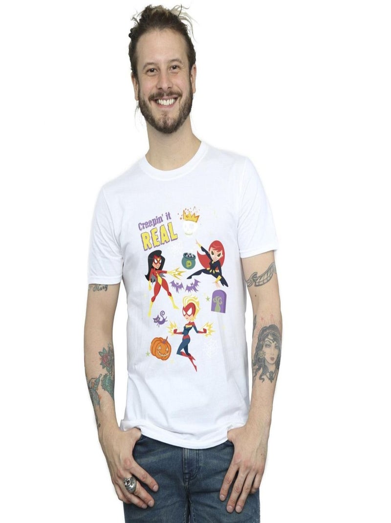 Marvel - T-shirt CREEPIN IT REAL Blanc - Kiabi