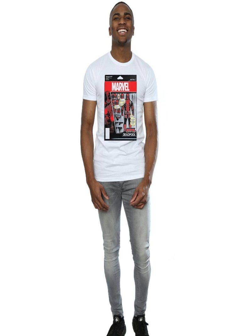 Marvel - T-shirt DEADPOOL ACTION FIGURE Blanc - Kiabi