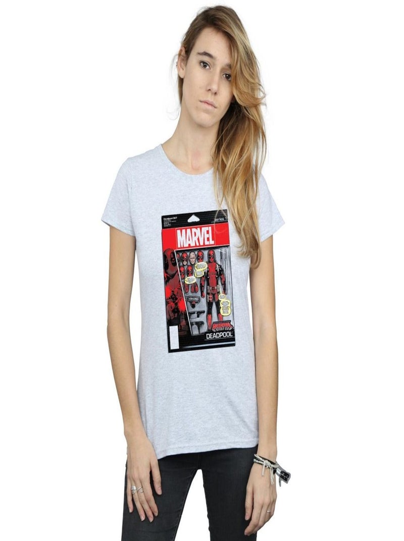 Marvel - T-shirt DEADPOOL ACTION FIGURE Gris chiné - Kiabi