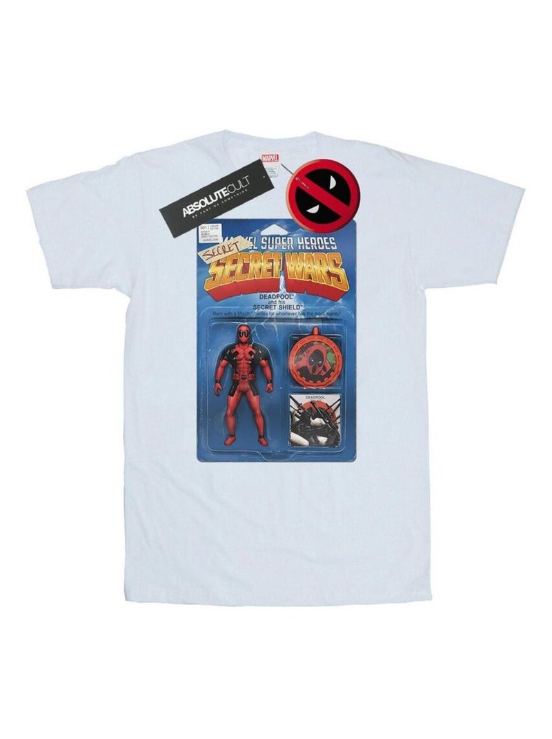 Marvel - T-shirt DEADPOOL SECRET WARS ACTION FIGURE Blanc - Kiabi