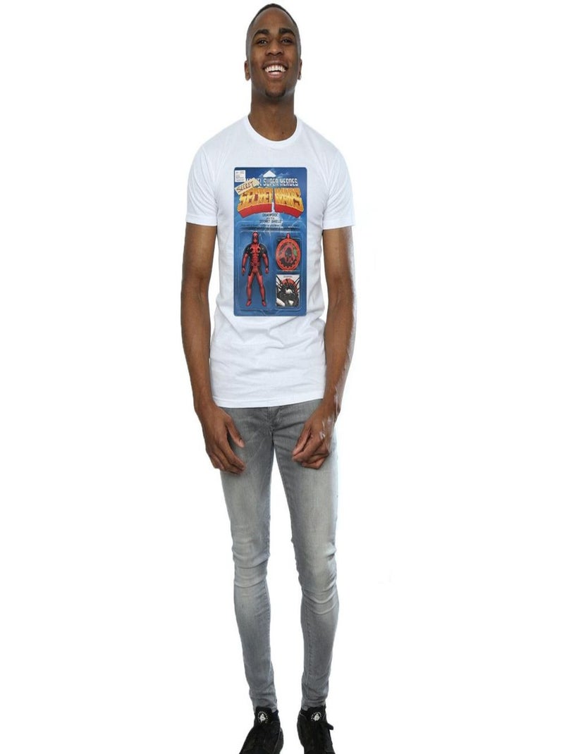 Marvel - T-shirt DEADPOOL SECRET WARS ACTION FIGURE Blanc - Kiabi