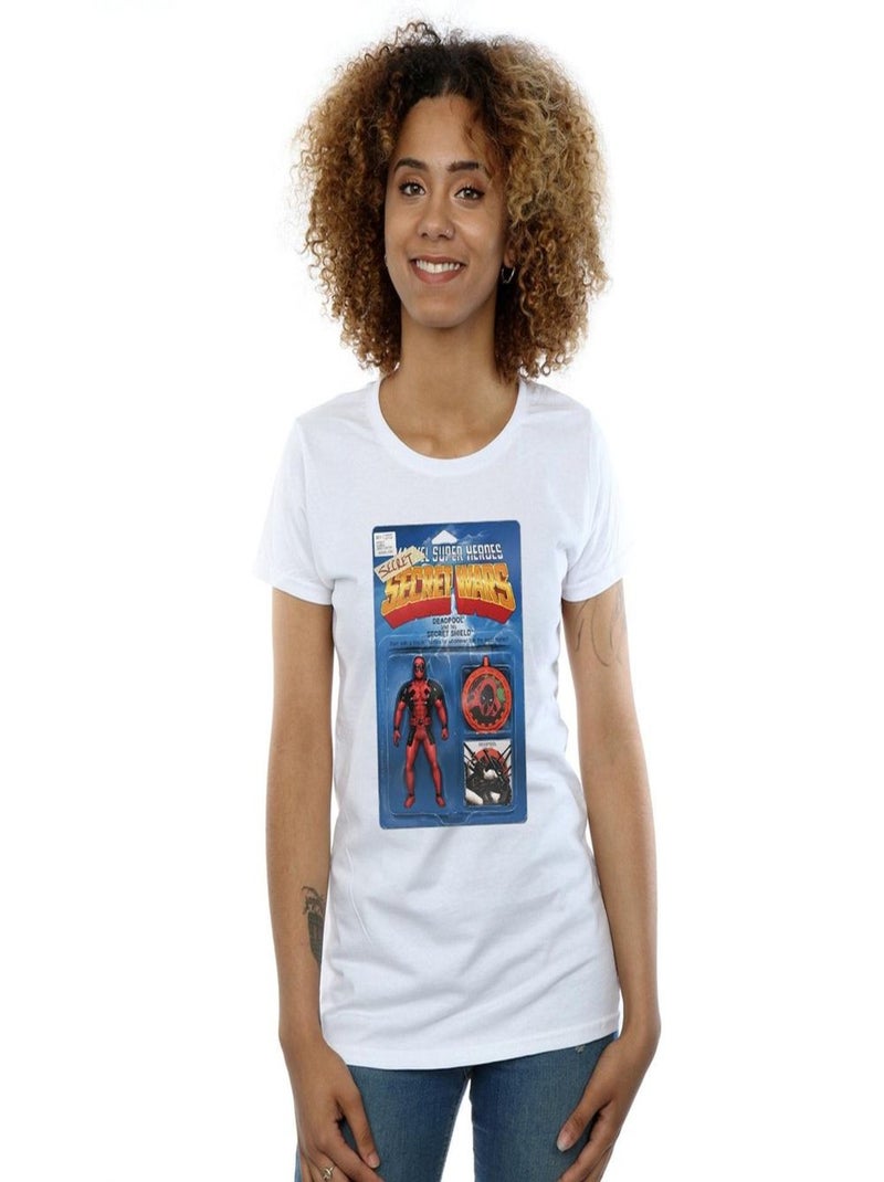 Marvel - T-shirt DEADPOOL SECRET WARS ACTION FIGURE Blanc - Kiabi