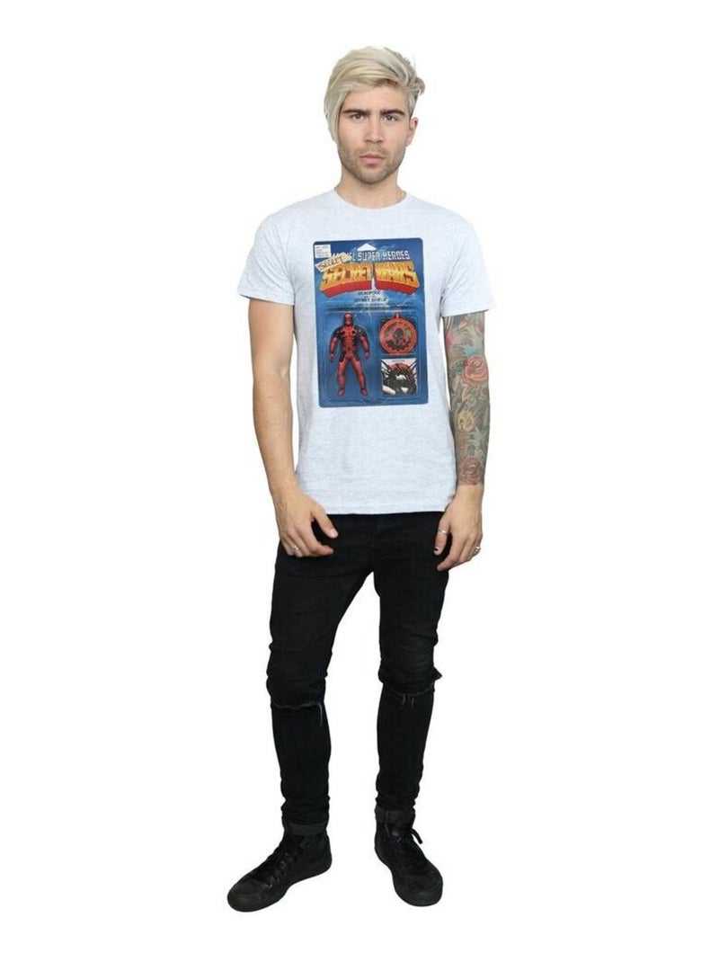 Marvel - T-shirt DEADPOOL SECRET WARS ACTION FIGURE Gris chiné - Kiabi