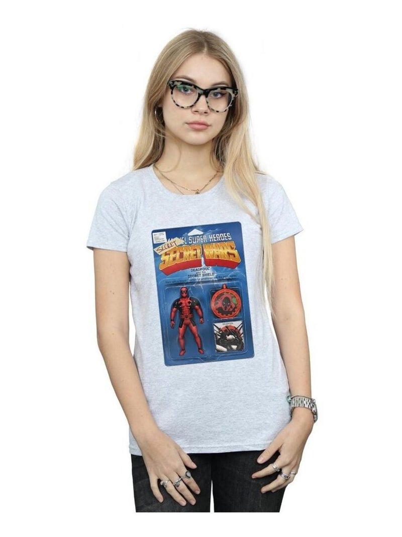 Marvel - T-shirt DEADPOOL SECRET WARS ACTION FIGURE Gris chiné - Kiabi