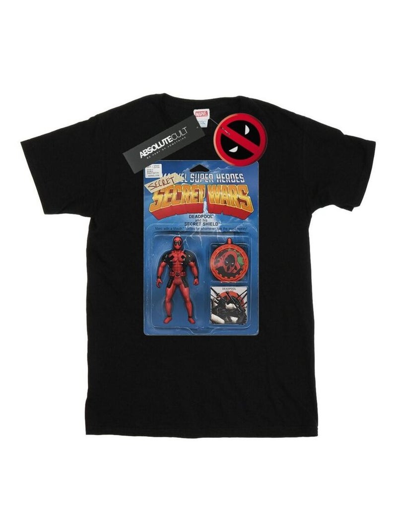 Marvel - T-shirt DEADPOOL SECRET WARS ACTION FIGURE Noir - Kiabi