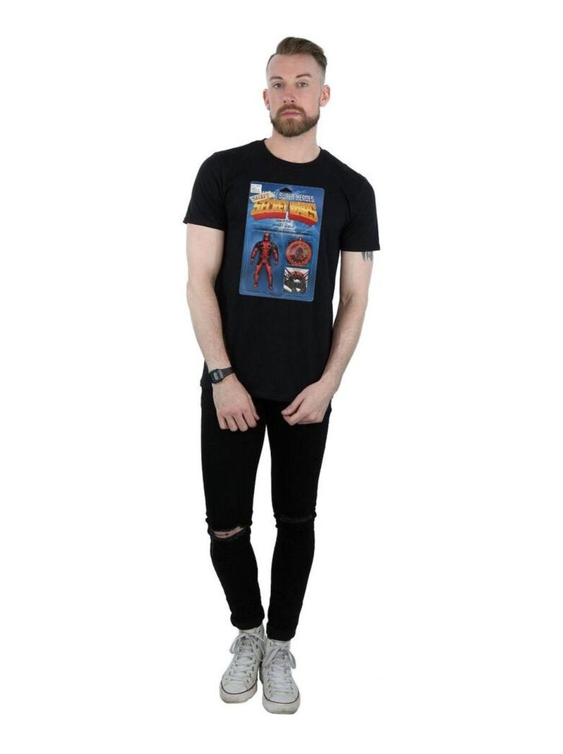 Marvel - T-shirt DEADPOOL SECRET WARS ACTION FIGURE Noir - Kiabi