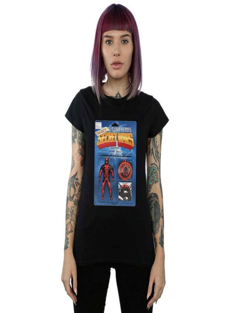 Marvel - T-shirt DEADPOOL SECRET WARS ACTION FIGURE Noir - Kiabi