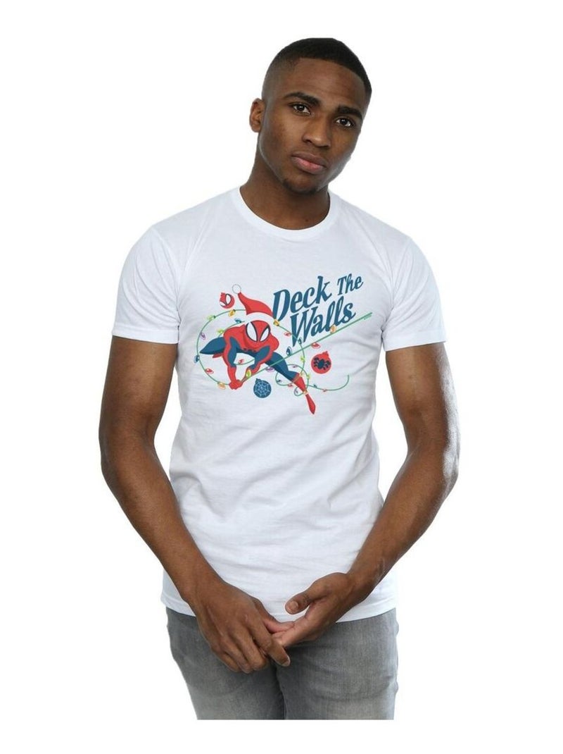 Marvel - T-shirt DECK THE WALLS Blanc - Kiabi