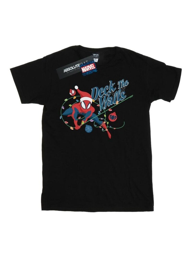 Marvel - T-shirt DECK THE WALLS Noir - Kiabi