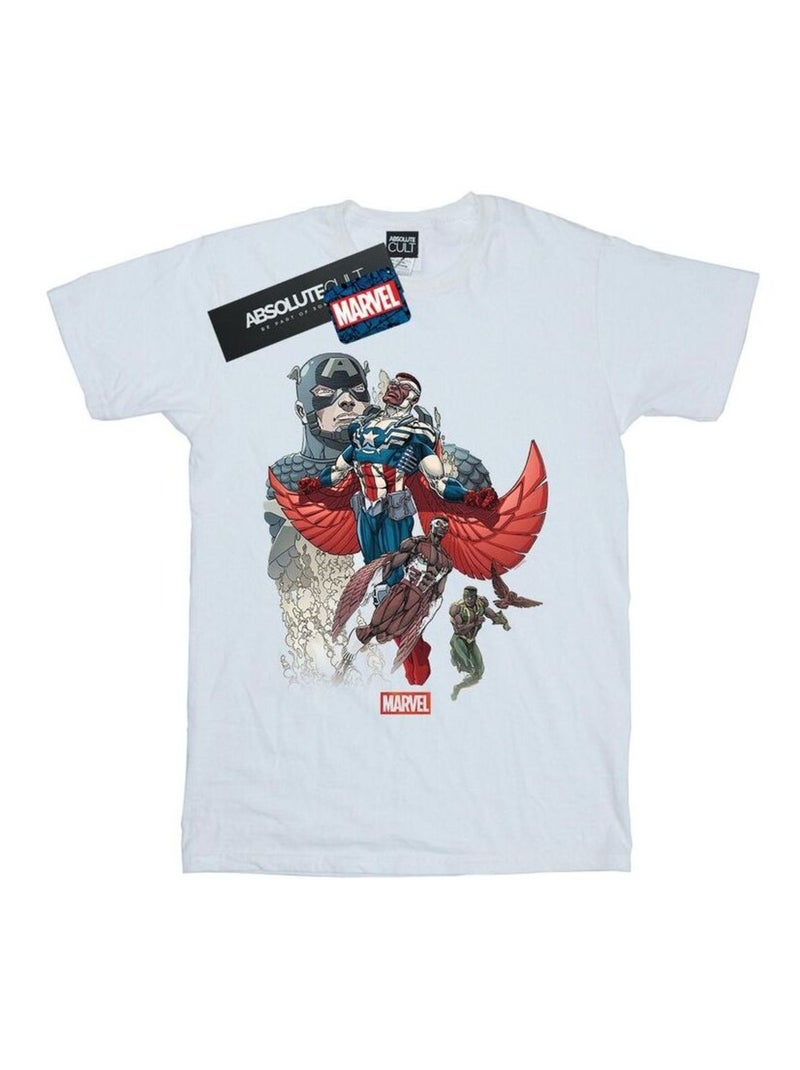 Marvel - T-shirt FALCON EVOLUTION Blanc - Kiabi