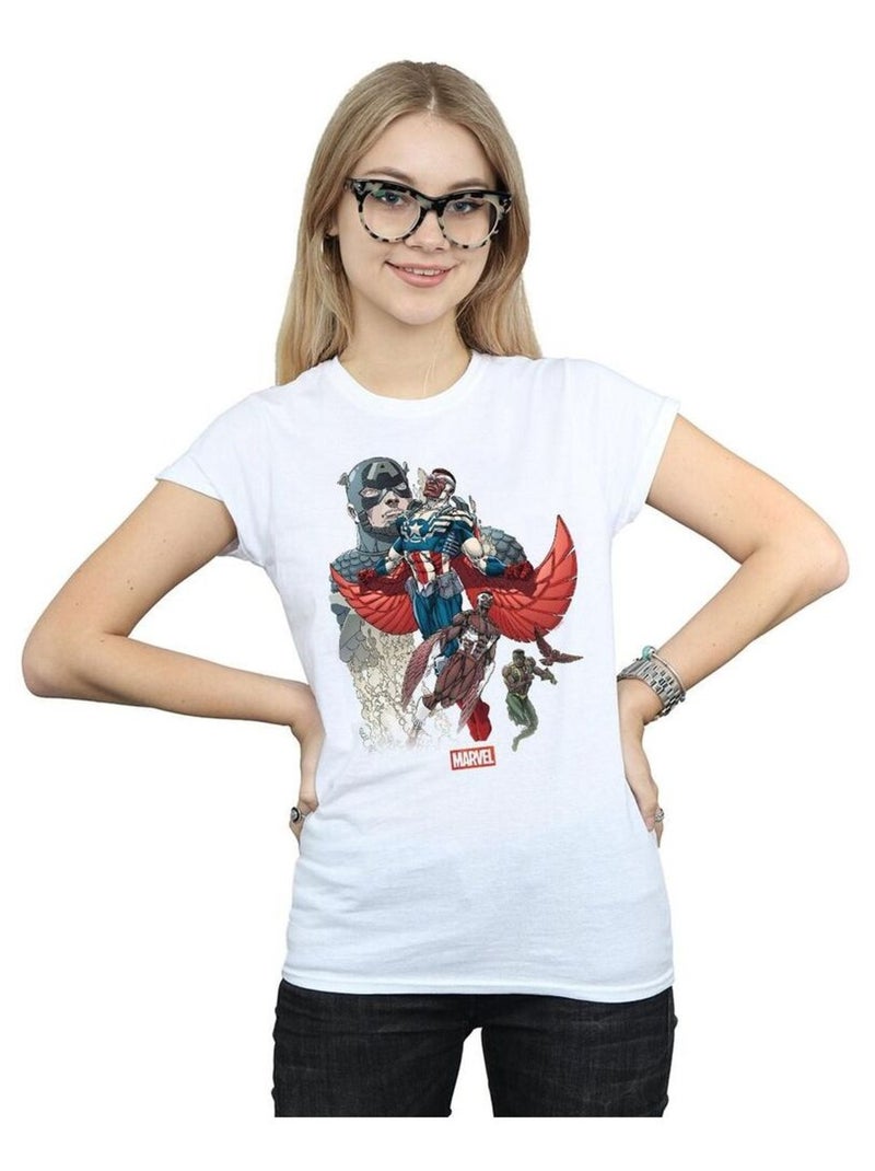 Marvel - T-shirt FALCON EVOLUTION Blanc - Kiabi