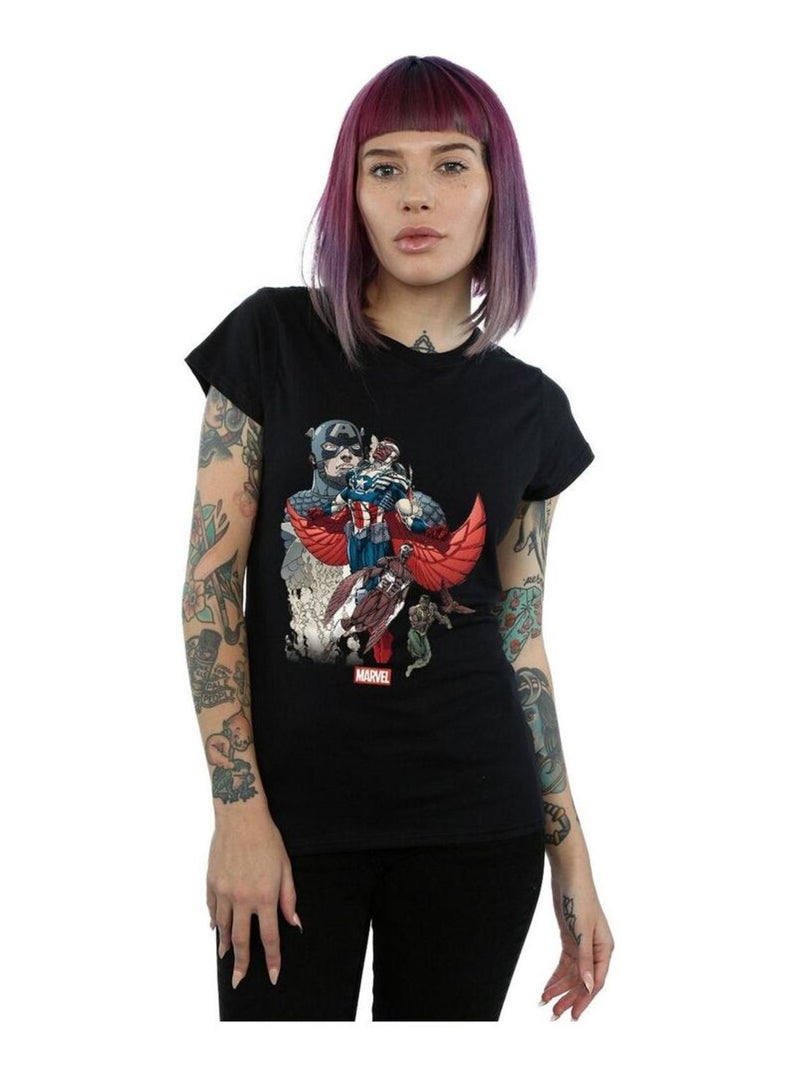 Marvel - T-shirt FALCON EVOLUTION Noir - Kiabi