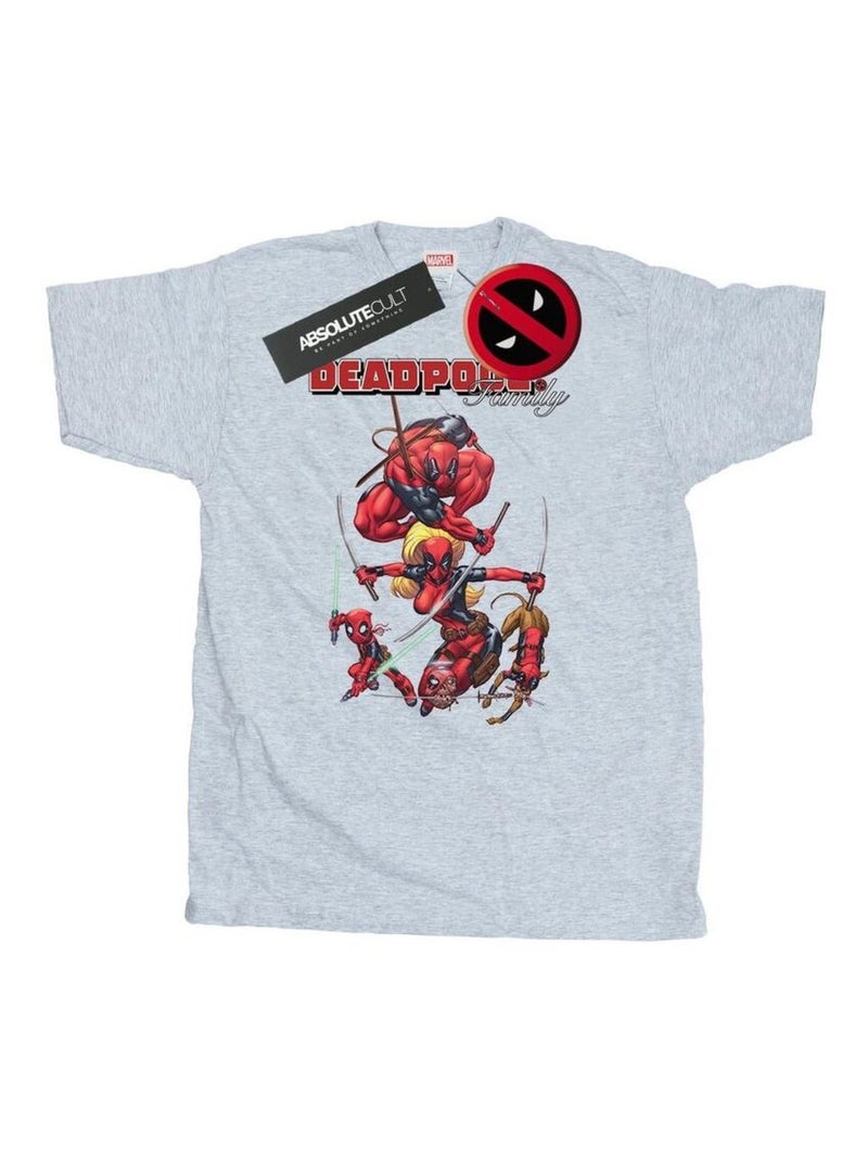Marvel - T-shirt FAMILY Gris chiné - Kiabi