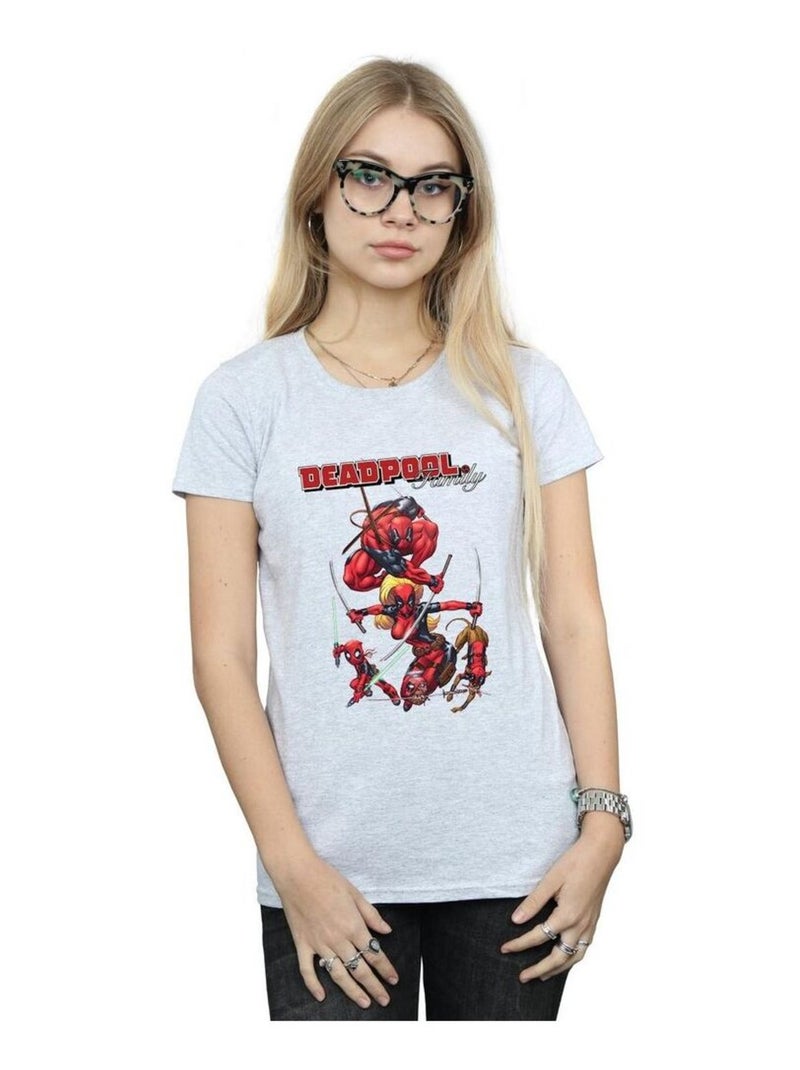 Marvel - T-shirt FAMILY Gris chiné - Kiabi