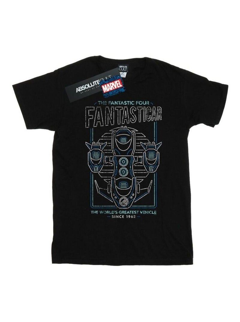 Marvel - T-shirt FANTASTIC FOUR FANTASTICAR Noir - Kiabi