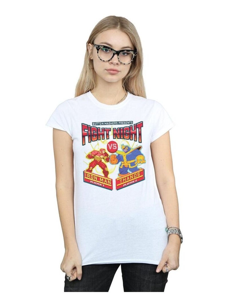 Marvel - T-shirt FIGHT NIGHT Blanc - Kiabi