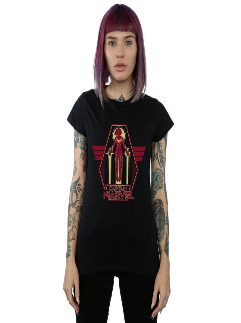 Marvel - T-shirt FLYING WARRIOR Noir - Kiabi
