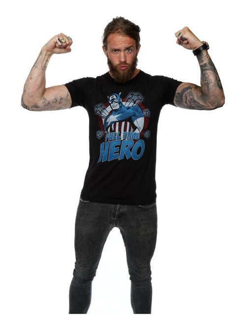Marvel - T-shirt FULL TIME HERO - Kiabi