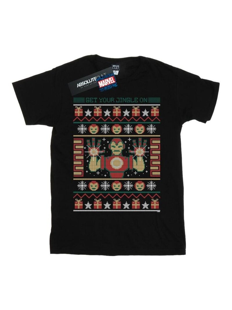 Marvel - T-shirt GET YOUR JINGLE ON Noir - Kiabi