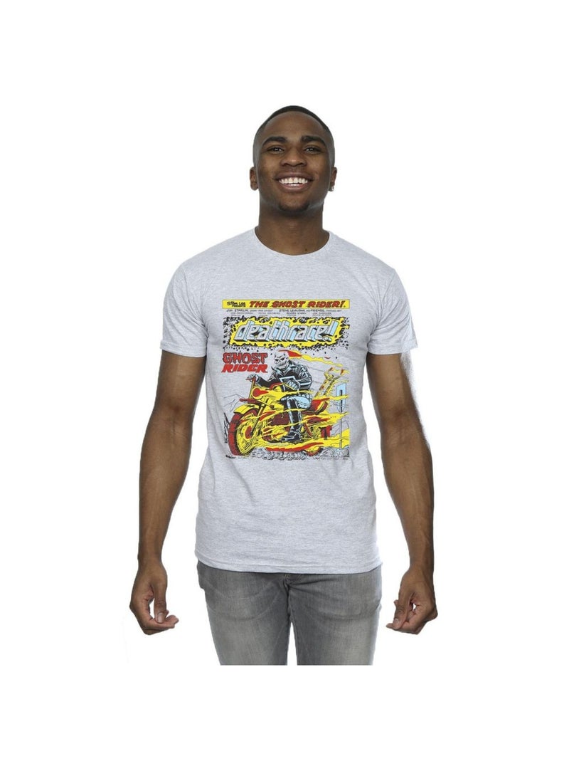 Marvel - T-shirt GHOST RIDER CHEST DEATHRACE Gris chiné - Kiabi