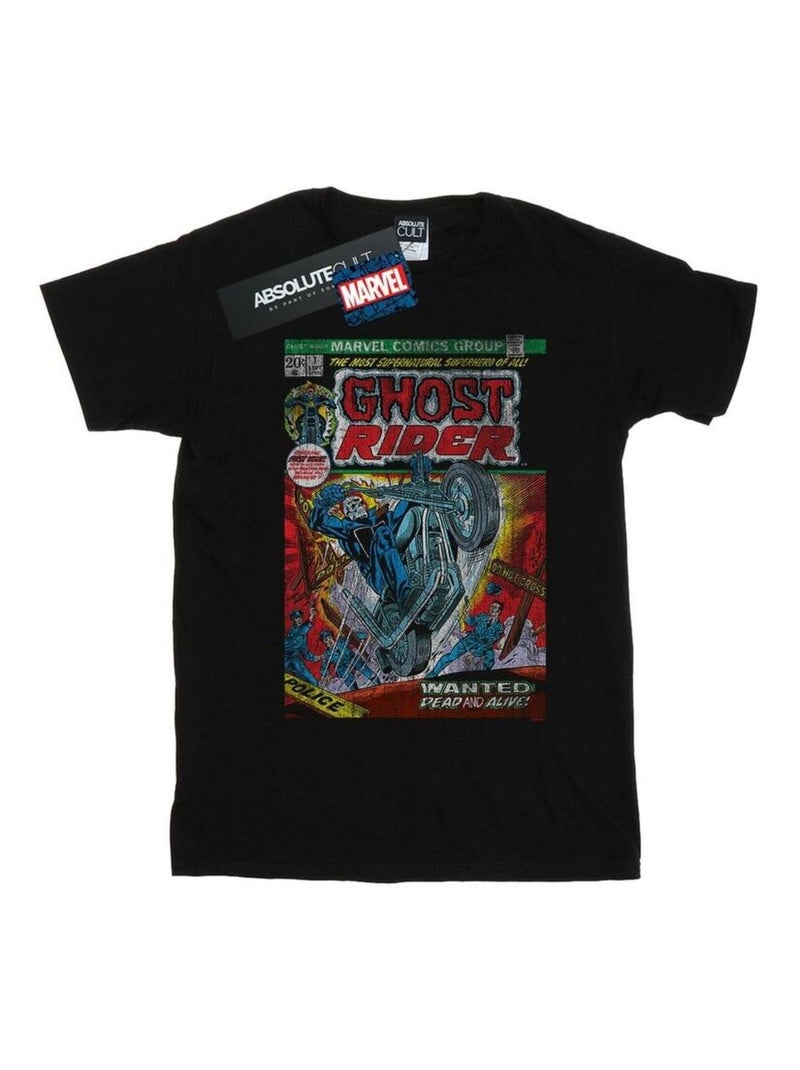 Marvel - T-shirt GHOST RIDER DISTRESSED COMIC COVER Noir - Kiabi