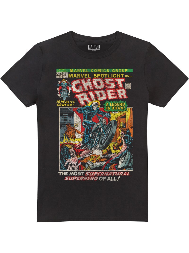 Marvel - T-shirt GHOST RIDER IS BORN Noir - Kiabi