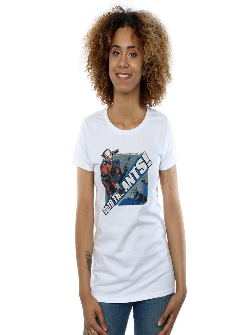 Marvel - T-shirt GO TO THE ANTS Blanc - Kiabi