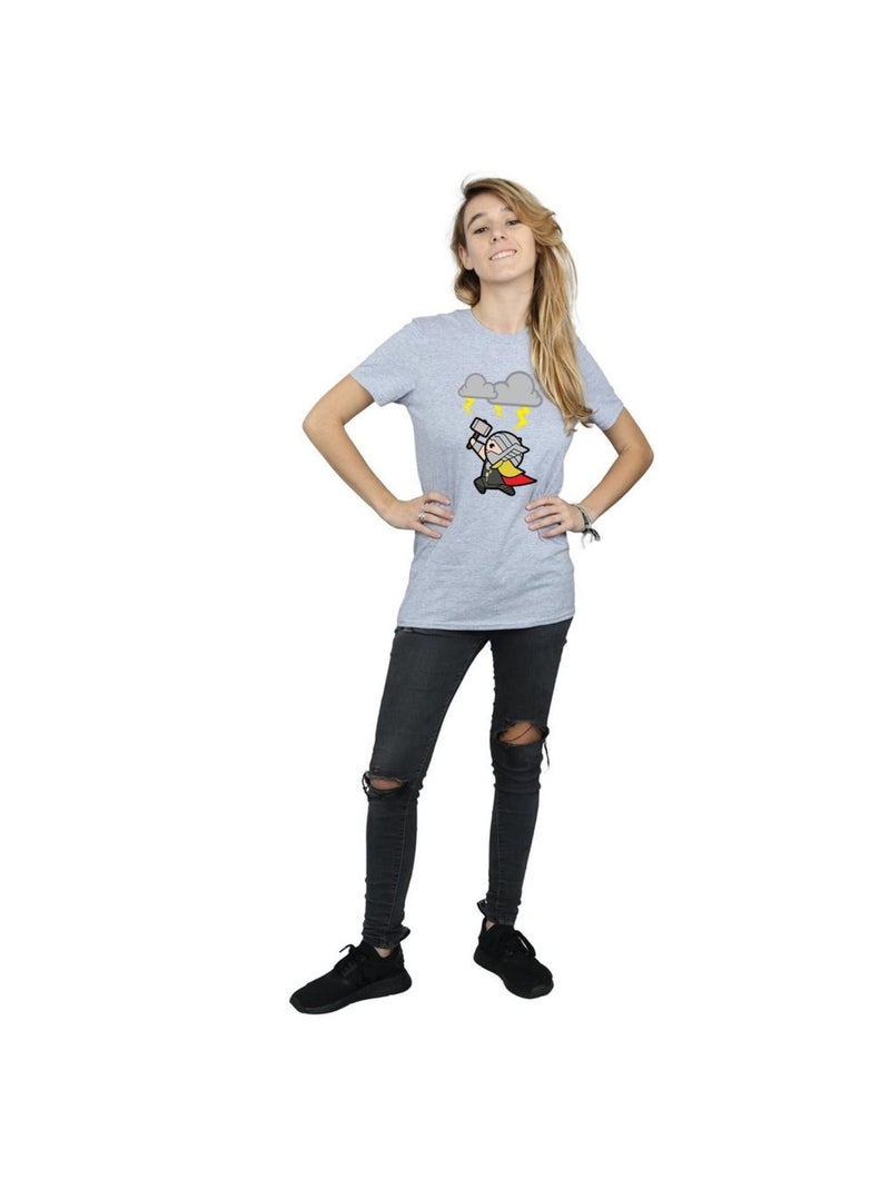 Marvel - T-shirt GOD OF THUNDER Gris chiné - Kiabi