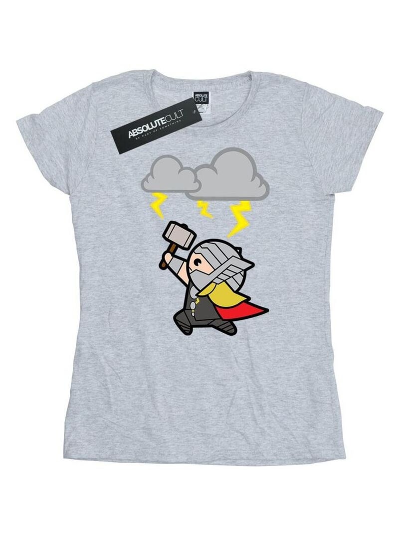 Marvel - T-shirt GOD OF THUNDER Gris chiné - Kiabi