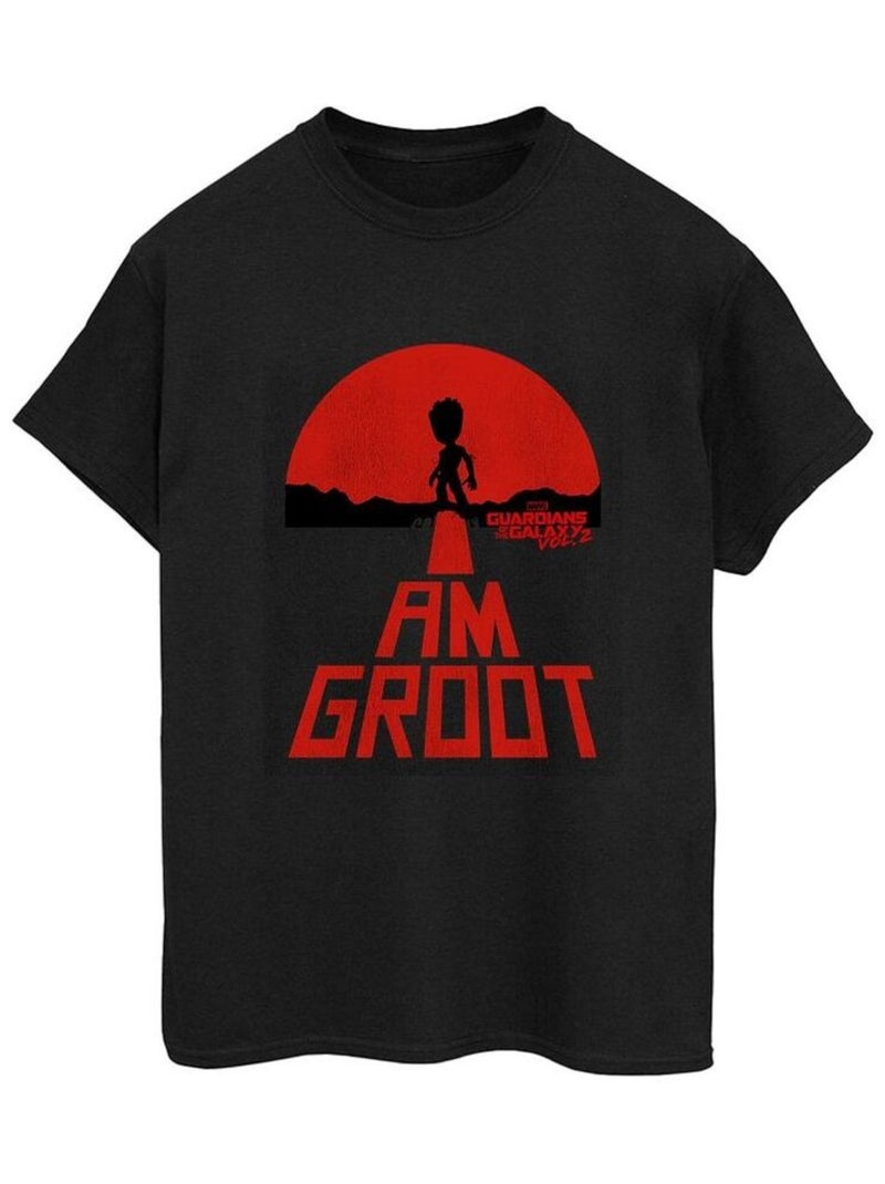Marvel - T-shirt GUARDIANS OF THE GALAXY AM GROOT Noir - Kiabi