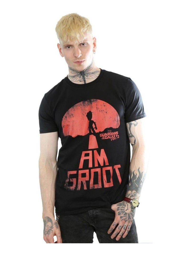 Marvel - T-shirt GUARDIANS OF THE GALAXY AM GROOT Noir - Kiabi