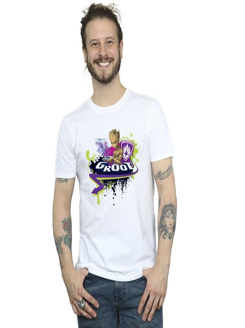 Marvel - T-shirt GUARDIANS OF THE GALAXY Blanc - Kiabi