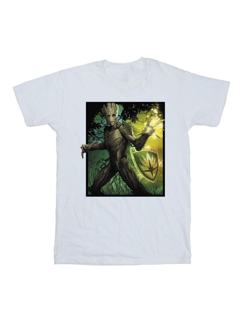 Marvel - T-shirt GUARDIANS OF THE GALAXY FOREST ENERGY Blanc - Kiabi