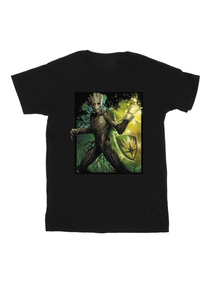 Marvel - T-shirt GUARDIANS OF THE GALAXY FOREST ENERGY Noir - Kiabi