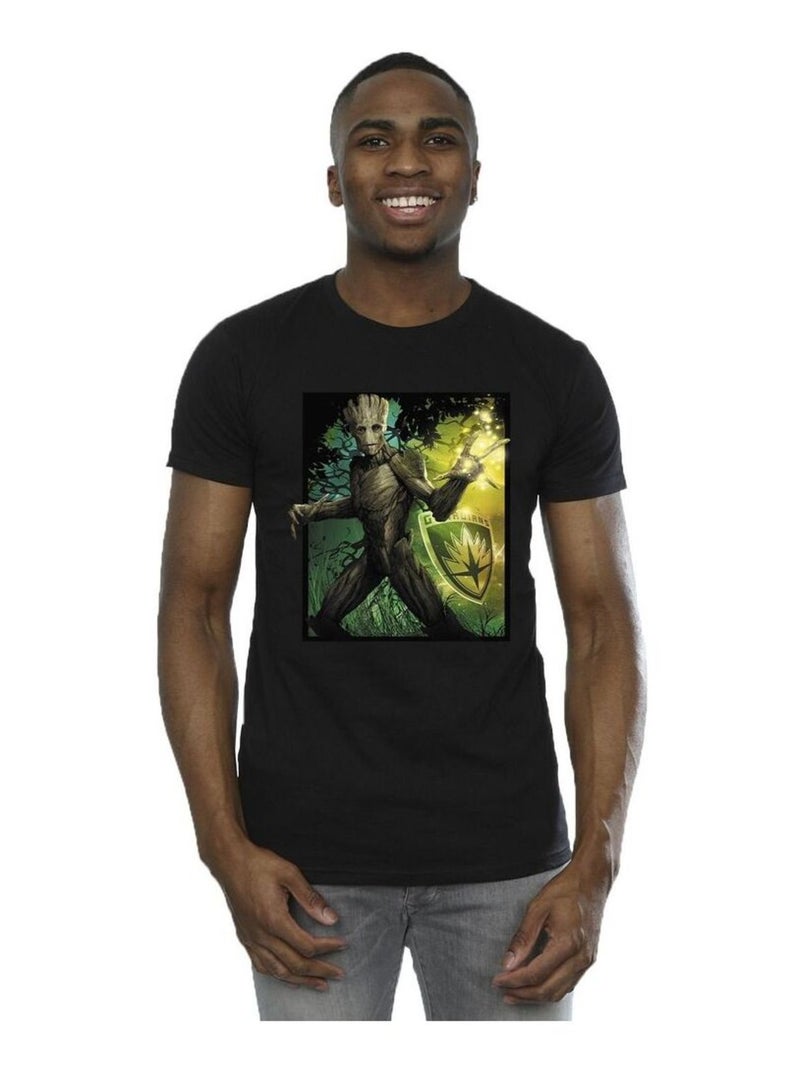 Marvel - T-shirt GUARDIANS OF THE GALAXY FOREST ENERGY Noir - Kiabi